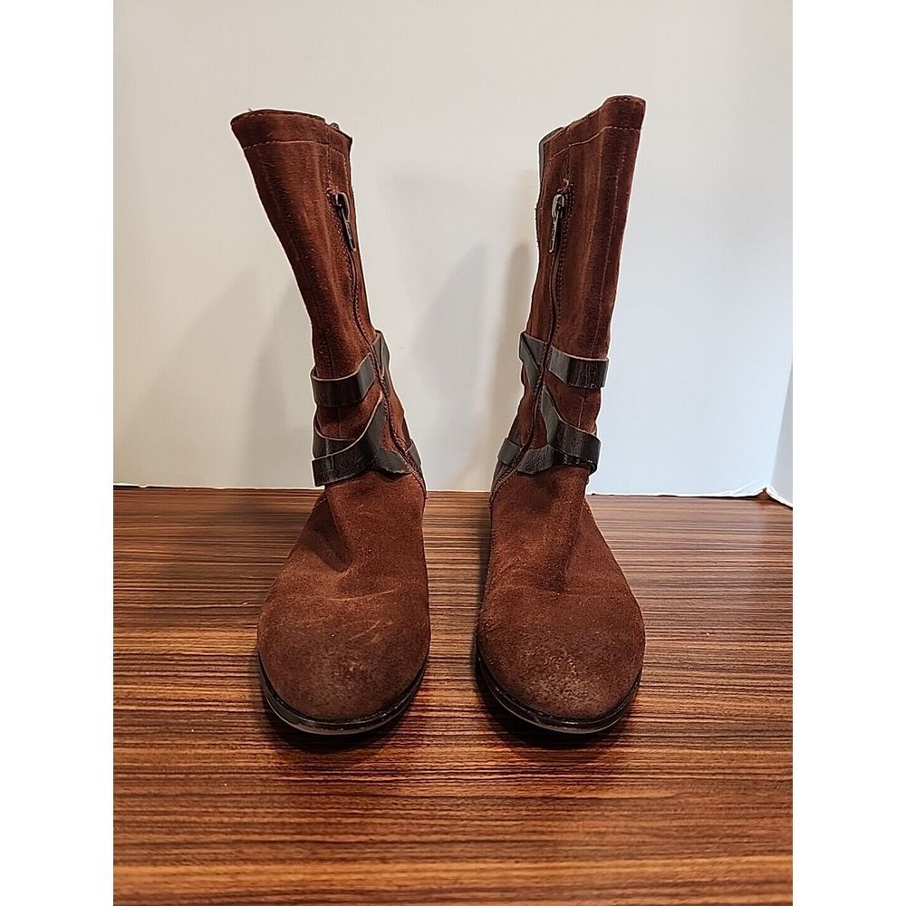 UGG Riding Boots Deanna Women's 6.5 Brown Suede Leather Zip 1001791 F8912E